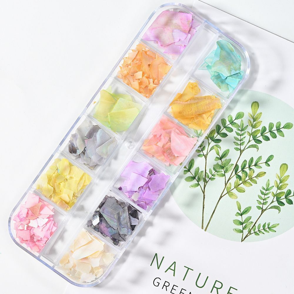 Nail Art Decor 3D Irregular Abalone Natural Sea Shell Stones DIY Accessory 1 Box