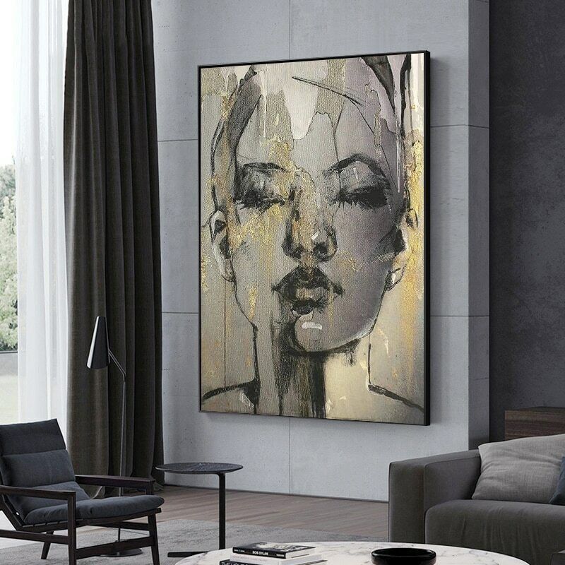 Face Black Canvas Posters Canvas Painting Wall Art Picture Home Decor Prints Art