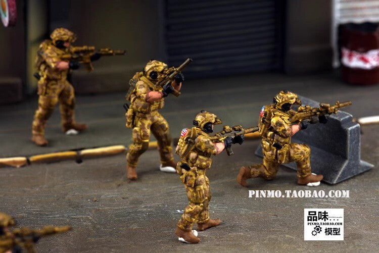 Homemade 1/72 U.S. Navy SEALs 6-Persons Team Finished Painted Model Ornament