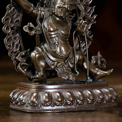 4"Tibetan Buddhist Pure Copper Vajrapani Bodhisattva Buddha Statues
