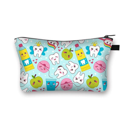 Cartoon Print Cosmetic Case Makeup Bag Organizer Travel Storage Purse 15*13*21CM