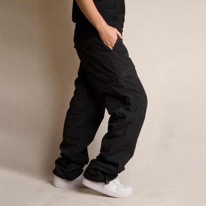 Mens winter thick Casual Military Cargo Pants Cotton Baggy loose outdoor Trouser