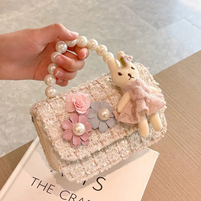 Children Wallet Bag Girl Classic Handbag Flower Kid Money Bag Baby Shoulder Bag