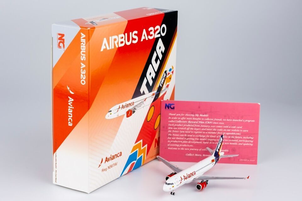 1:400 NG Model Avianca AIRBUS A320neo Passenger Airplane Diecast Aircraft Model