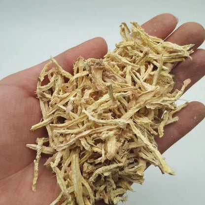 Loose dried shredded ginger herbal tea