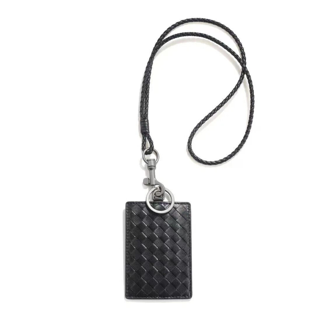 Card Holder 100% Sheepskin Bag Woven Men's Name Card Women's Employee Bags 2023