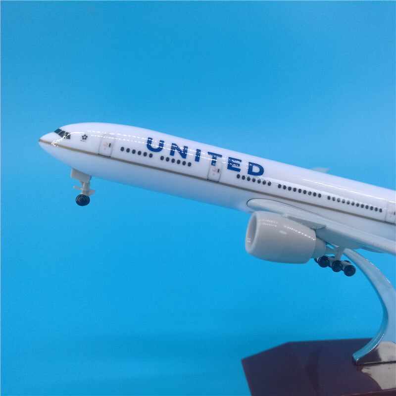 20cm UNITED AIRLINES BOEING 777 Passenger Aircraft Diecast Plane Airplane Model
