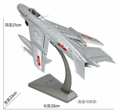 1:48 32CM China J-6 Fighter Plane Diecast Aeroplane Military Aircraft Model