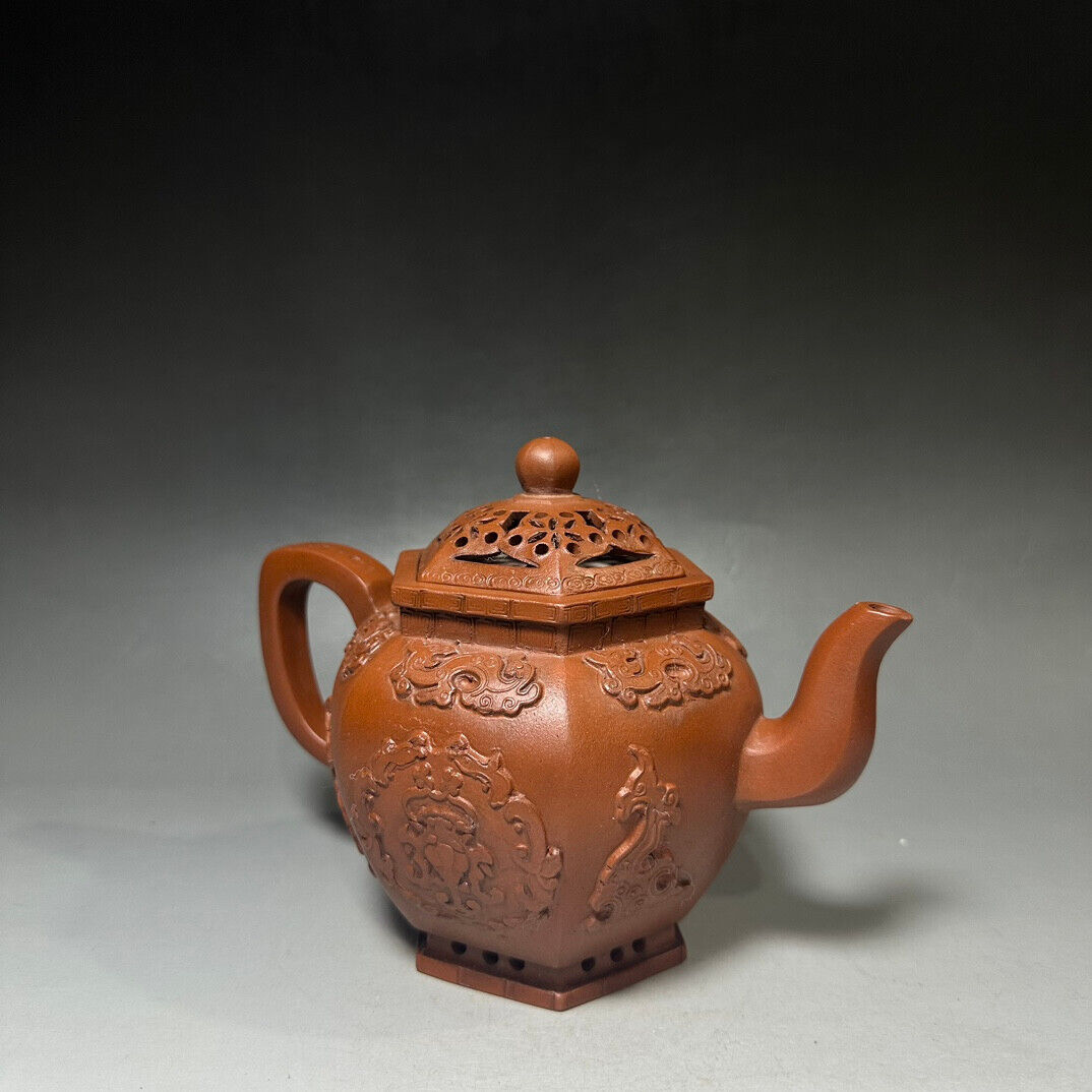 Chinese Yixing Zisha Clay Handmade Exquisite Teapot （六方宫灯 底款：陈鸣远）