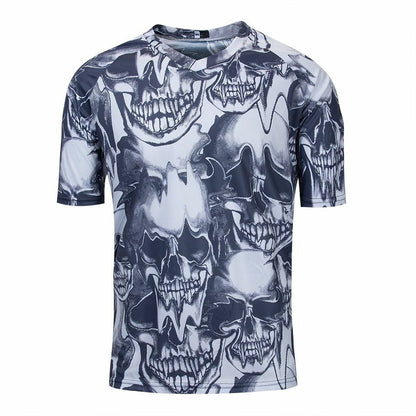Downhill Jersey Skull Men Mountain Bike Offroad MX Cycling Clothes MTB Bicycle