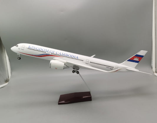 47CM 1:140 KIMDOM OF CAMBODIA AIRBUS A350 Airplane Landing Gear Resin Model