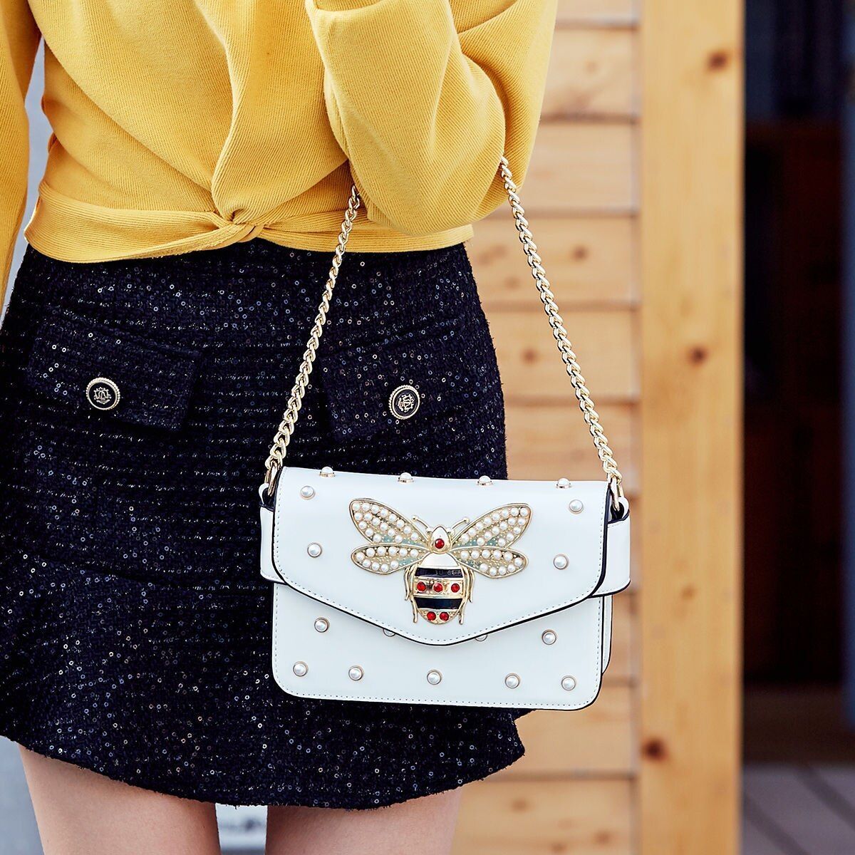 Luxury Metal Women Handbag Bag Fashion Mini Purse Chains Crossbody Messenger Bag