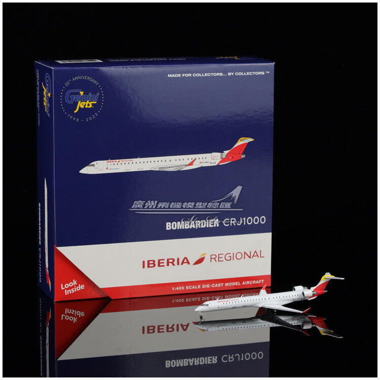 1:400 GeminiJets IBERIA Bombardier CRJ1000 Airplane Diecast Aircraft Plane Model