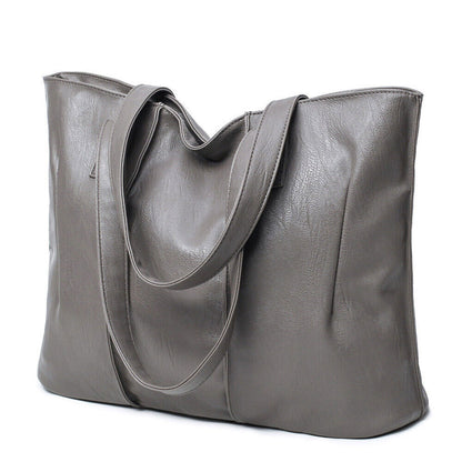 Ladies PU Handbag Large Capacity Tote Bag Women Travel Lightweight Multi Pockets