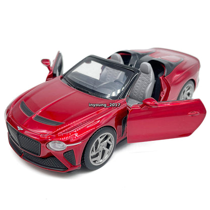 1/32 Bentley Mulliner Bacalar Model Car Diecast Toy Vehicle for Kids Adults Red