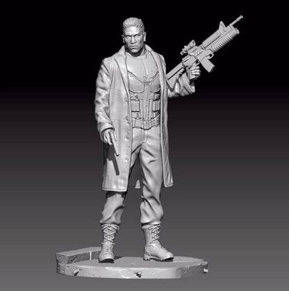 1/18 resin figure model kit Punisher 3D printing Unassembled Unpainted