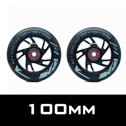 2 High Precision Aluminum Alloy Hub Scooter Wheel Heavy Speed Roller 100mm 88 A