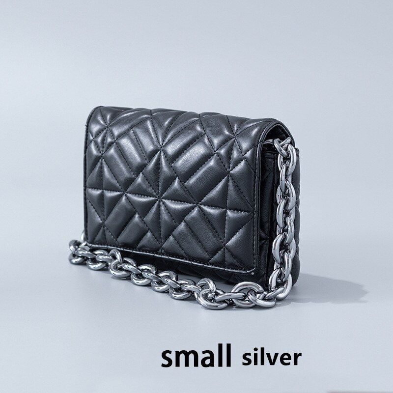 Handbag Green Small Flap Shoulder Bag Chain Clutch Bags Polyester Square Purse