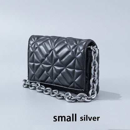 Handbag Green Small Flap Shoulder Bag Chain Clutch Bags Polyester Square Purse