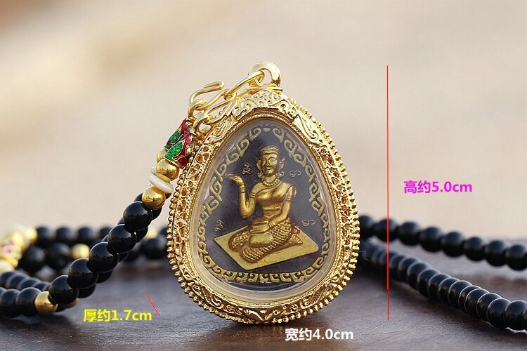 Temple Talisman Wealth Money GOOD LUCK BLESS Buddha Pendant Amulet Belief