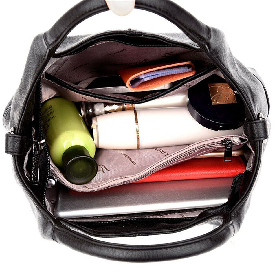 Soft Genuine Leather Handbag Small Casual Messenger Shoulder Bag Crossbody Purse
