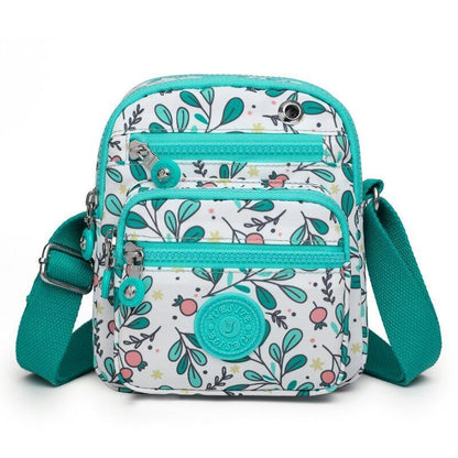 Nylon Printing Shoulder Bags Elegant Crossbody Travel Fashion Zipper Pocket Bag