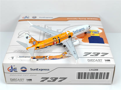 1:400 JC Wings SunExpress BOEING B737-800 Passenger Airplane Diecast Model