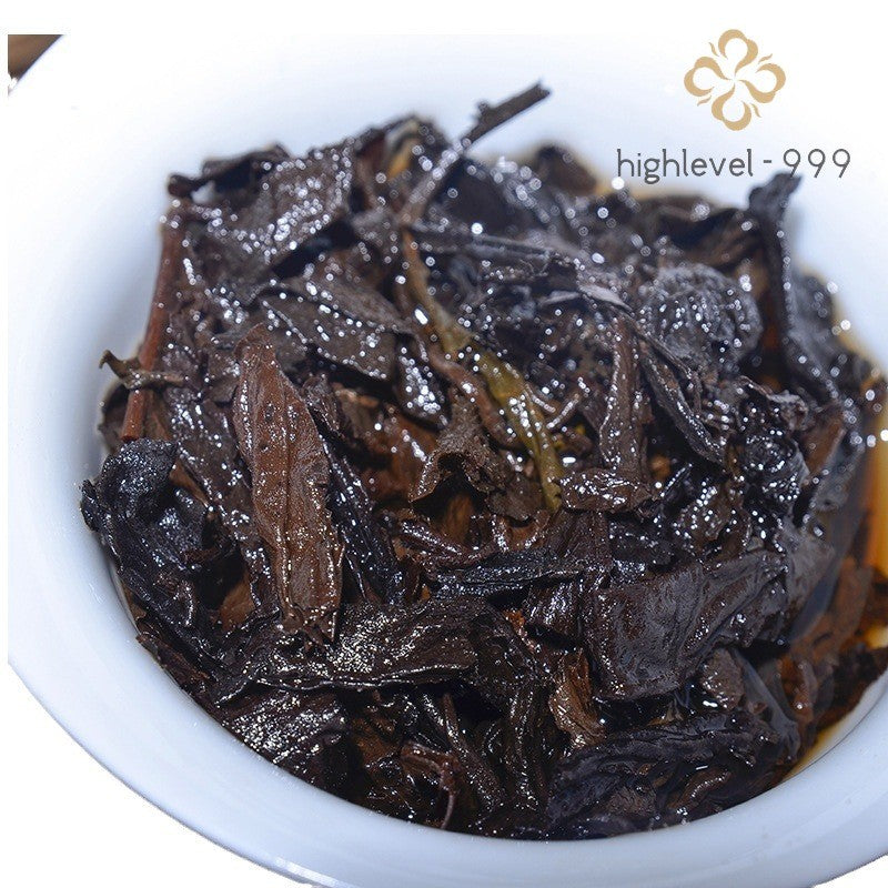 500g Ripe Pu'er Tea Brick Zhuke Wrapped Yunnan Premium Aged Compressed Tea