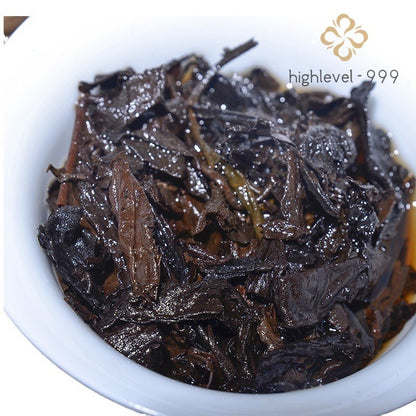 500g Ripe Pu'er Tea Brick Zhuke Wrapped Yunnan Premium Aged Compressed Tea