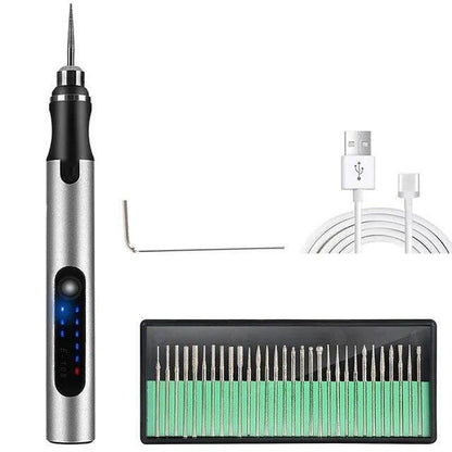 Defabee Engraving Pen with 34Bits, Portable Engraving Pen Electric Cordless Tool