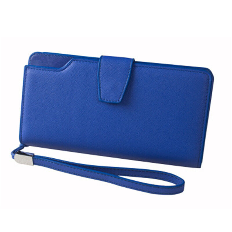 Women's Wallet Female Clutch Purse Cash Clip Handbag Leather Long Zipper Clamps