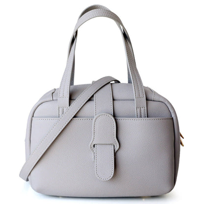 Roomy Leather Handbag Doctor Bag Purse Tote Shoulder Bag w/ Crossbody Strap