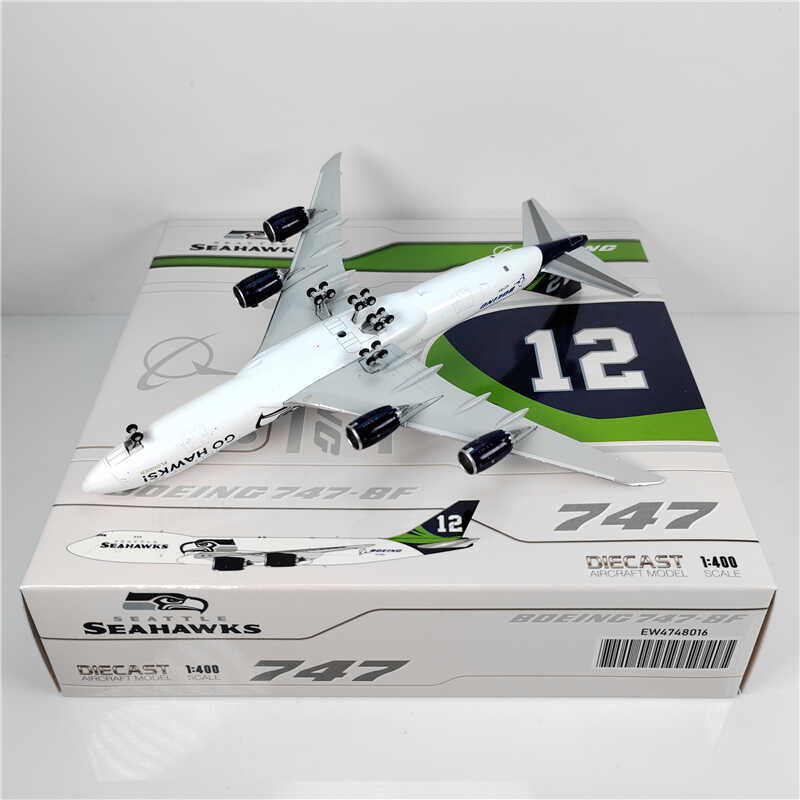 1:400 JC Wings SEAHAWKS BOEING B747-8 Passenger Airplane Diecast Model