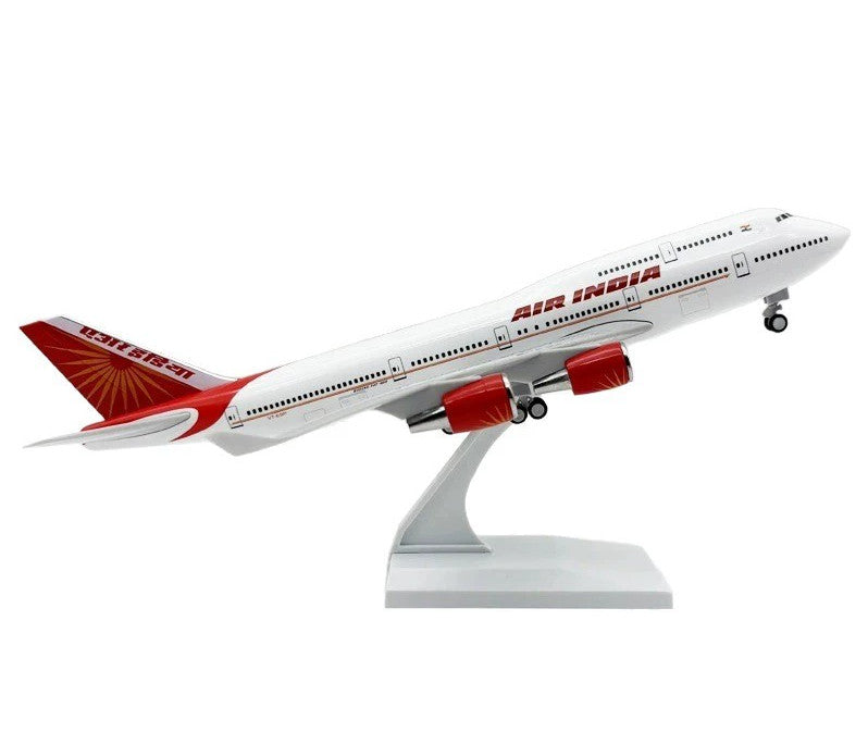30CM AIR INDIA BOEING 747-400 Passenger Plane Landing Gear Resin Aircraft Model