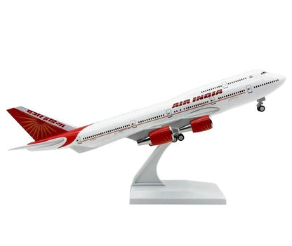 30CM AIR INDIA BOEING 747-400 Passenger Plane Landing Gear Resin Aircraft Model