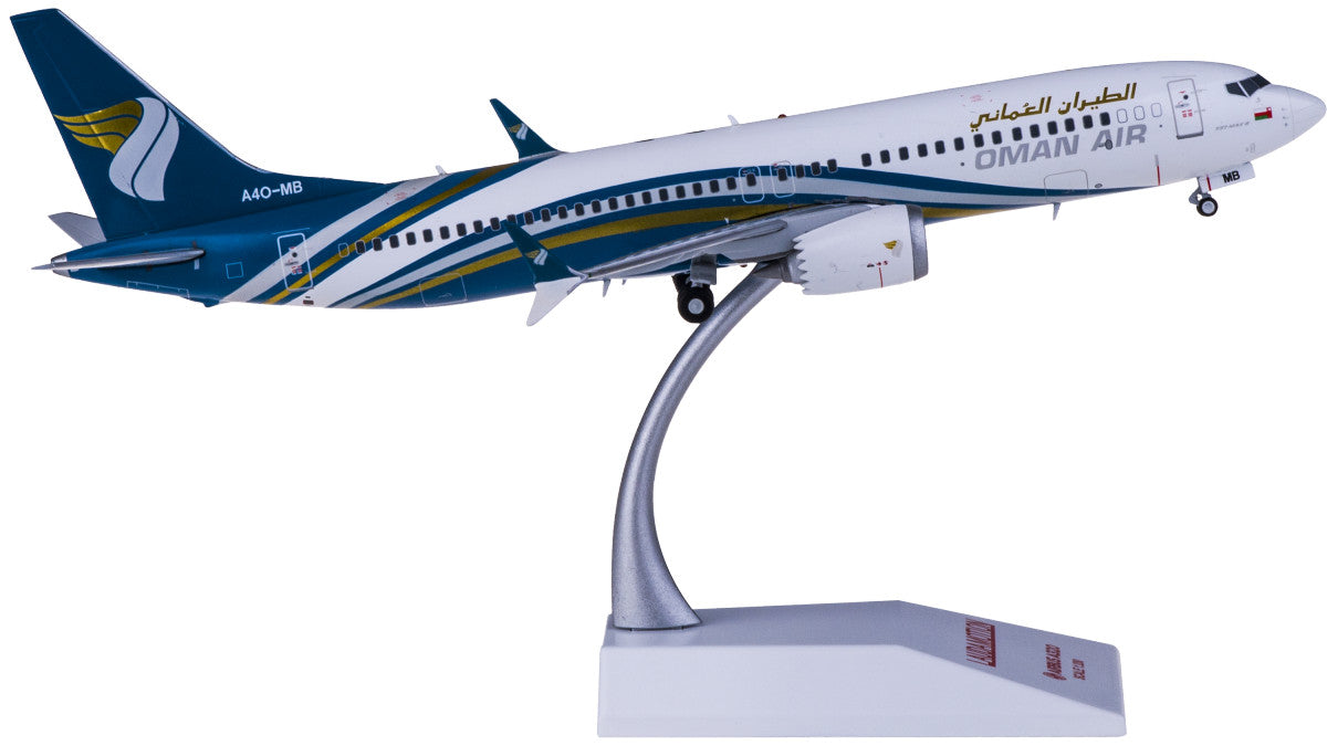 1:200 JC Wings OMAN AIR BOEING 737 MAX 8 Passenger Airplane Diecast Plane Model