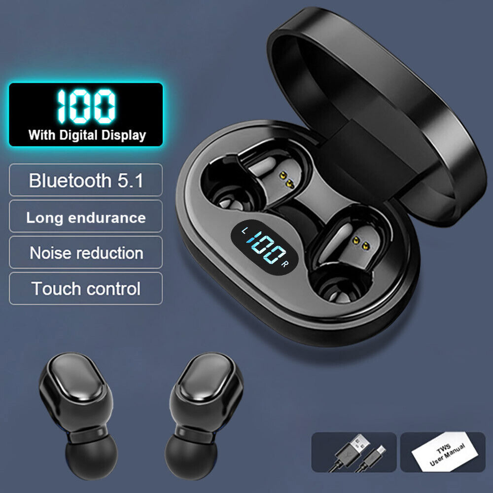 Bluetooth 5.0 Wireless Earbuds Headphone Headset Noise Cancelling TWS Waterproof