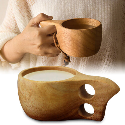 Handmade Wooden Cup Lapland Kuksa Tea Coffee Milk Drinking Mug Birthday Gift