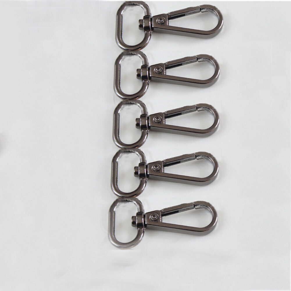 5PCS 4 Sizes Metal Swivel Trigger Lobster Clasp Hook Key Chain DIY Bag Parts ಇ