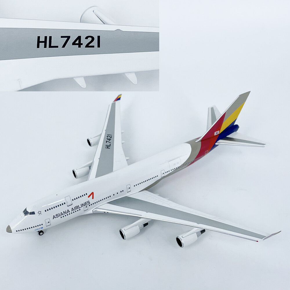 1:400 NG Lite ASIANA CARGO B747-400 HL7428 Passenger Airplane Diecast Model