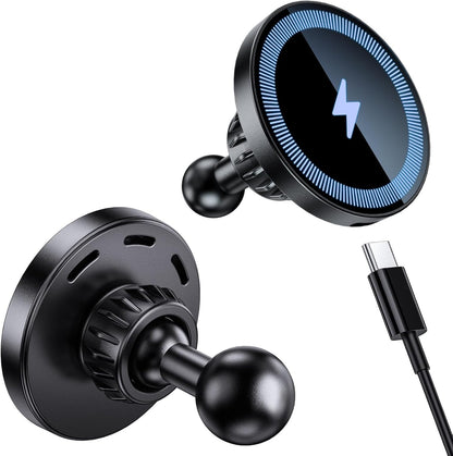 Magnetic Wireless Charging Phone Holder with 1” Ball for Magsafe, [Heavy-Duty] 1