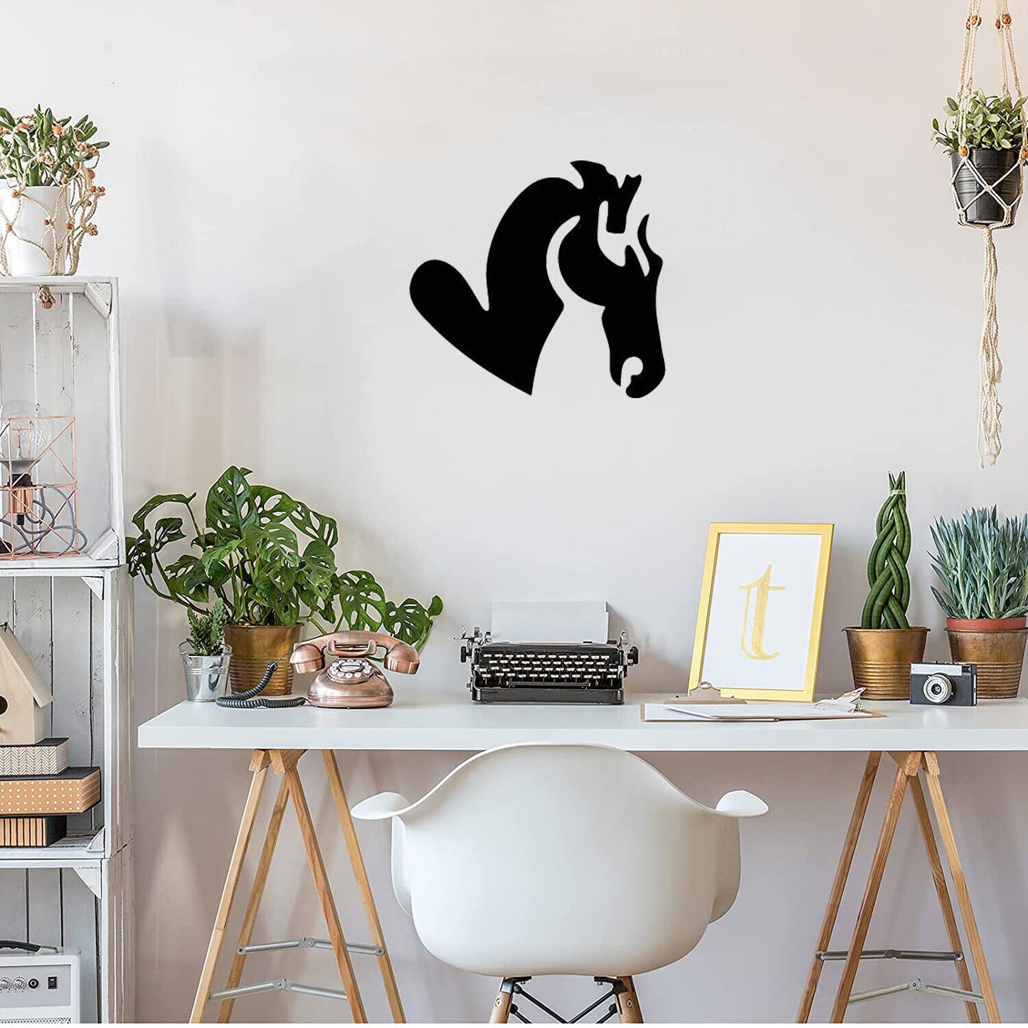 Horse Head Metal Wall Art | Home Wall Decor | Horse Plaque | 15" High X 15" Tall