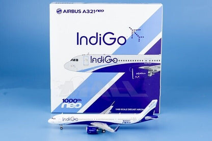 1:400 JC Wings IndiGo AIRBUS A321neo Passenger Airplane Diecast Aircraft Model