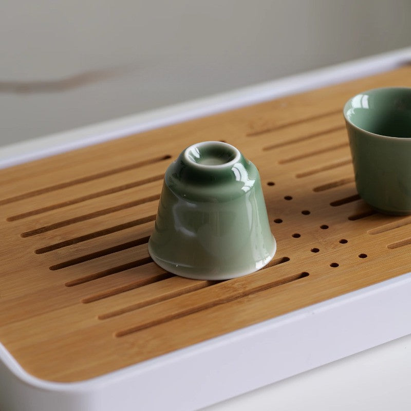 40ML Exquisite Retro Ceramic Green Glazed Cup Tea Set Owner Tea Cup