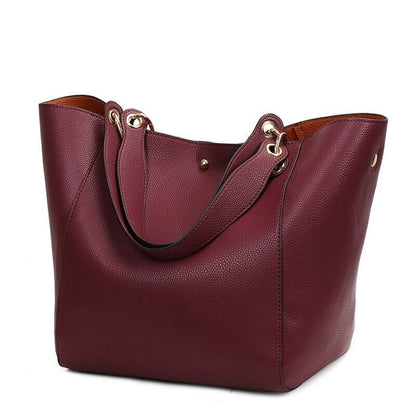 Leather Shoulder Bags Big Capacity Top-handle Totes Crossbody Bag Large Purses