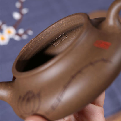 250ML Yixing Zisha Clay Pottery Pot Lotus Flower Tea Pot 9 Infuser Holes