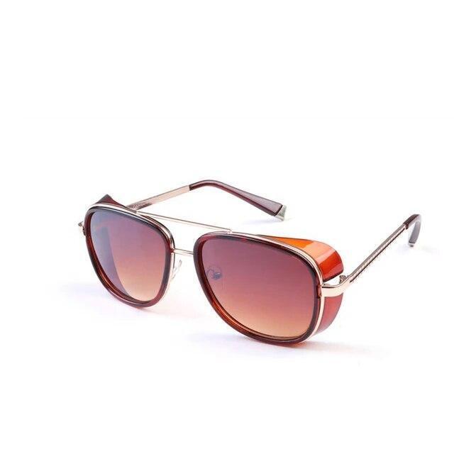 Men Retro Sunglasses Iron Man Tony Stark Vintage Eyeglasses Male Fashion Eyewear