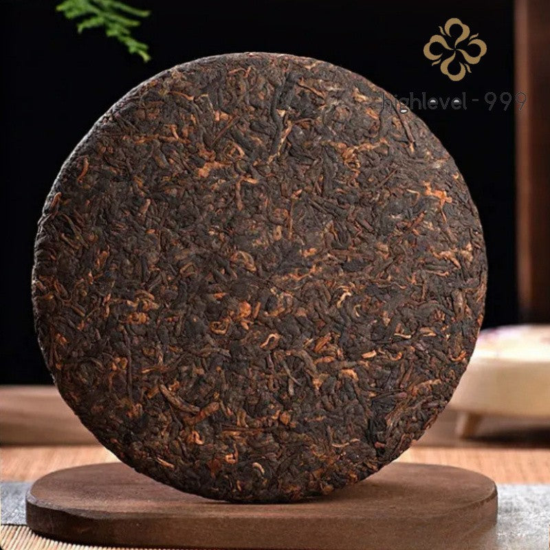 357g Ripe Pu'er Yunnan Laobanzhang Large Leaf Compressed Tea Cake