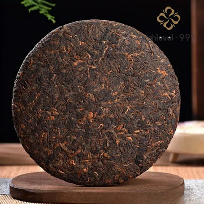 357g Ripe Pu'er Yunnan Laobanzhang Large Leaf Compressed Tea Cake