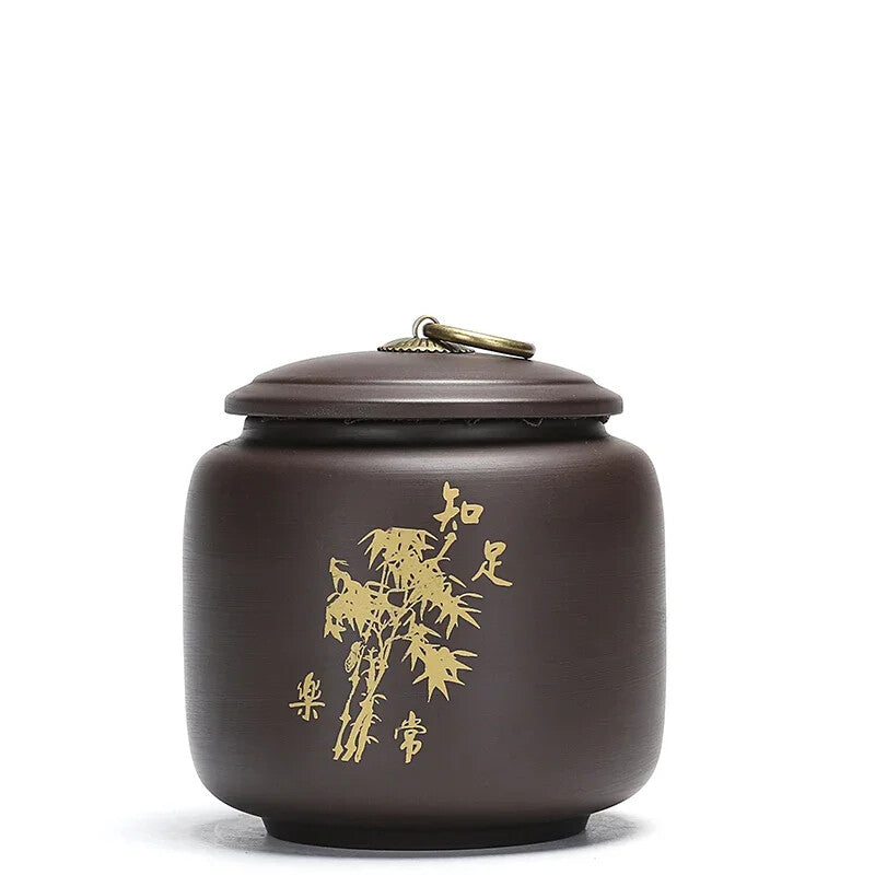 Chinese Purple Clay Tea Jar Oolong Tieguanyin Containers Sealed Coffee Tea Pot